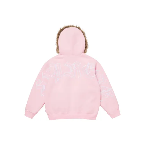 Supreme FW25 WEEK5 Искусственный мех ZIP UP Худи Свитшот Унисекс