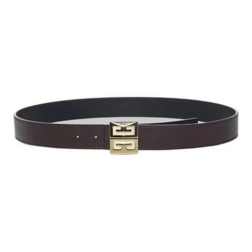 Givenchy Cotton Leather Belts Men's Black