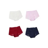 4 пачки - Белый + Светло-розовый + Бургунди + Черно-синий