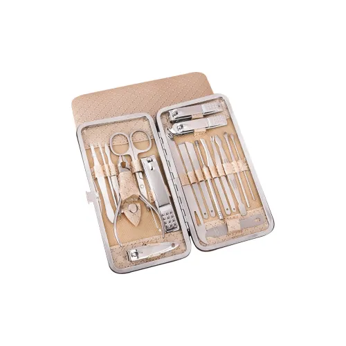 OUYUJI Ножницы для ногтей Роскошное золото 19 шт Набор для красоты Набор для ухода за ногтями Ножницы для ногтей Набор для маникюра
