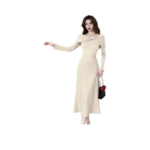 XIANSINIAO Длинное платье с длинными рукавами женское