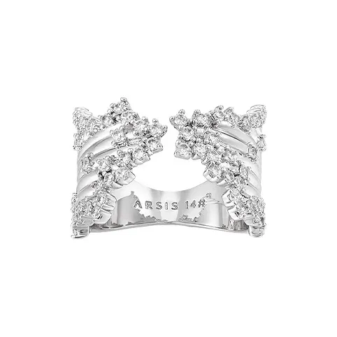 Arsis Синтетический Кубический Цирконий Стразы Кольцо Серебряное Унисекс