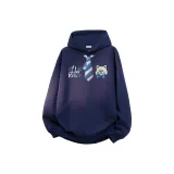 Темно-синий синий галстук