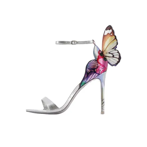 SOPHIA WEBSTER Chiara One Ремень Сандалии 10 см Женские Серебристые