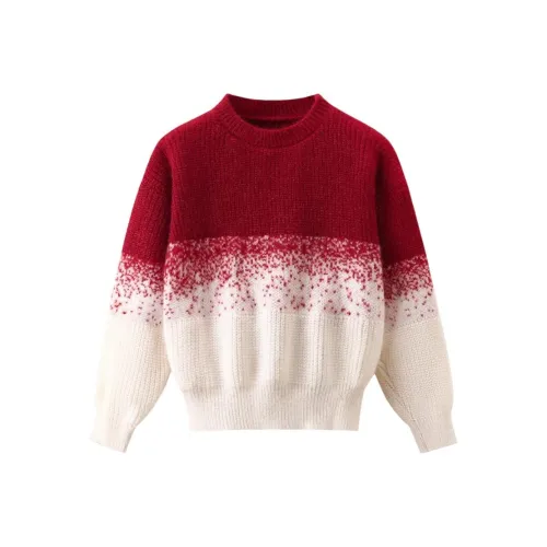 DEDY Красный Персик Градиентный Свитер Женские Трикотаж