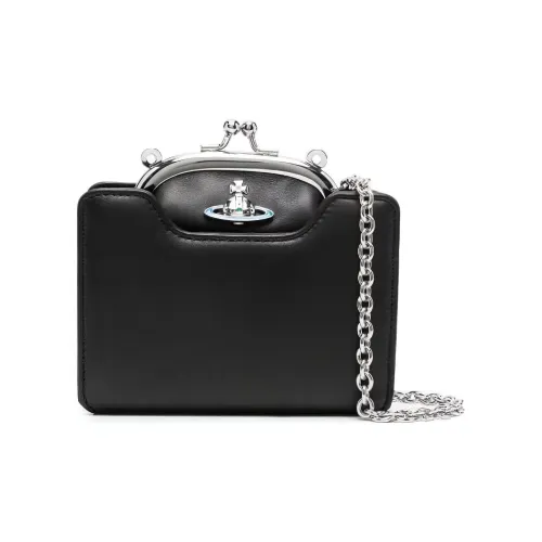 Vivienne Westwood Кожаный Напп Клатч Сумка через плечо Женская Черная