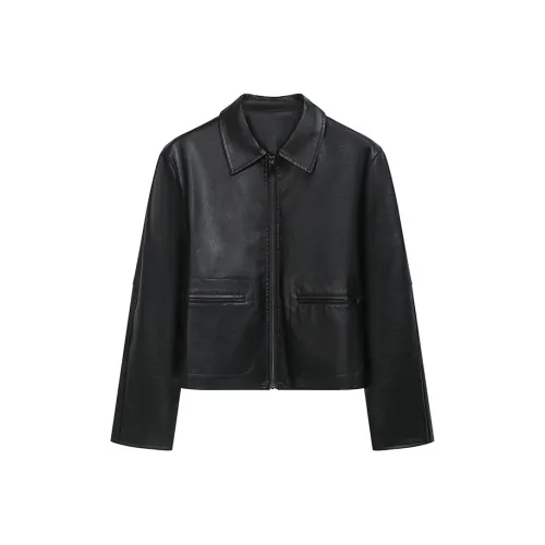 HTHK Черное Женское Короткое Пальто