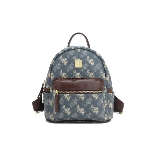 JANITINO Полиуретан ПУ (полиуретан) Рюкзак Женские Синий