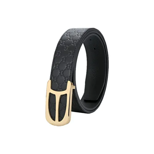 MH Ремни из крупнозернистой текстуры коровьей кожи мужские 3,8 см