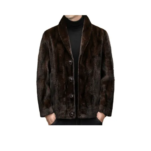 DKRVT Коричневый [Упаковка] Мужская меховая одежда