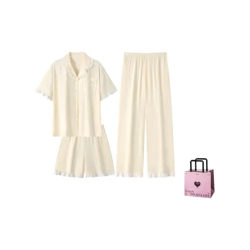 NATTY Стиль имиджа Наборы одежды [Сумка для покупок с сердцем] Женские Пижамные комплекты