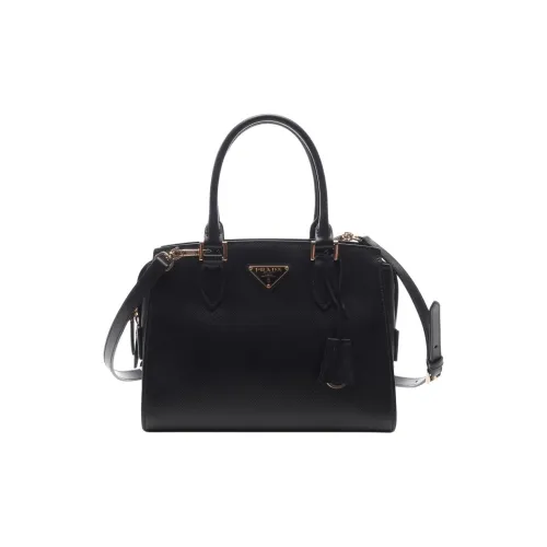 PRADA Saffiano кожа сумка-тоут женская черная