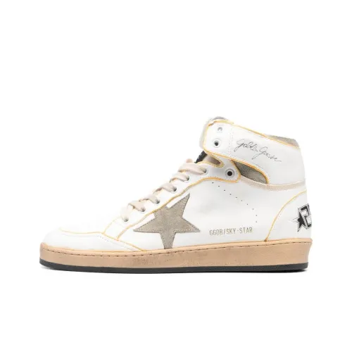 Golden Goose Лазурь Звезда Стильные Скейтбординги Мужской Серо-желтый Эффект Потертости