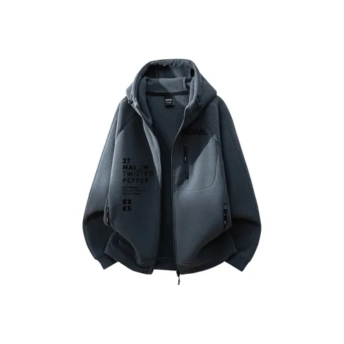 QDML Синий Унисекс Бархатные Куртки