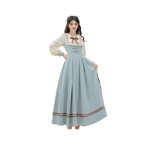 GRAYISMOON Длинное платье с длинными рукавами женское