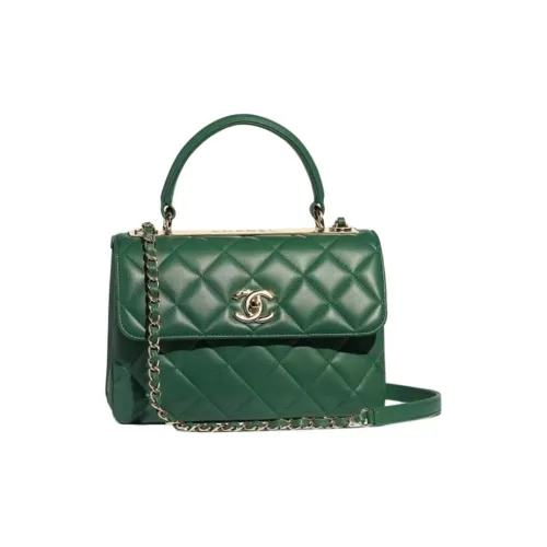 CHANEL Trendy cc Sheepskin Chain Crossbody Bag Shoulder Bag Women's Green CHANEL Trendy cc Овчина Цепочка Сумка через плечо Сумка Женская Зеленая
