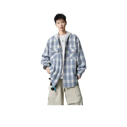 TUOFEI Blue Unisex Shirt TUOFEI Синий Унисекс Рубашка