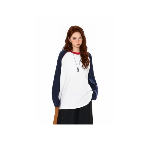 CASTLE WOODS Темно-синие и белые женские футболки T