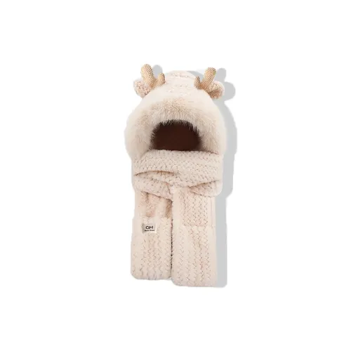 YOUWEI Полиэстер Противоколодный Шапка с ушками Трехкомпонентный Набор Шарф Капюшоны и Плюшевые Шапки Унисекс