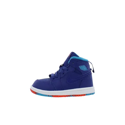 Jordan Air Jordan 1 High Топ Обувь для малышей Синий Infant And Toddler