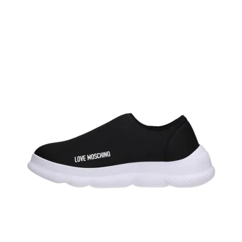 LOVE MOSCHINO Устойчивый к истиранию Низкий Топ Спортивная Повседневная Обувь Женская Черная