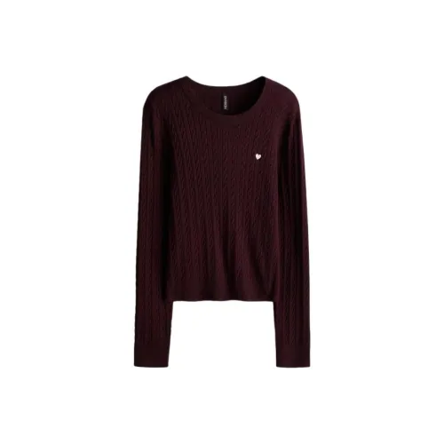 H M Бордовый Красный Светло-Розовый Женские Свитера