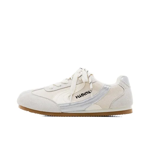 HUANQIU противоскользящие амортизаторы с устойчивостью к истиранию низкий топ немецкие армейские кроссовки женские бежевый