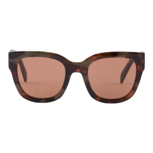 PRADA Ацетат Квадратные Солнцезащитные Очки Унисекс Коричневый