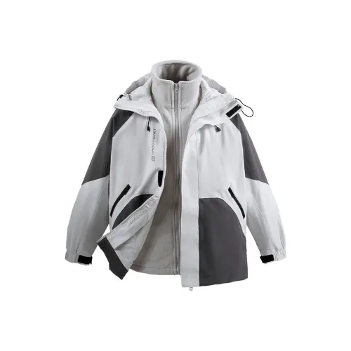 ZHIO Белый Флис Подкладка + Пальто Школьный возраст Туристическая одежда