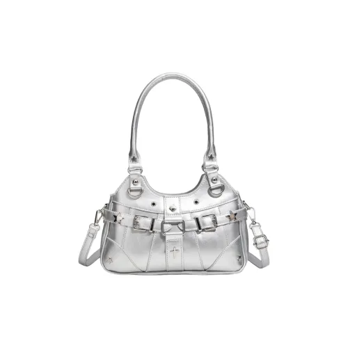 Younger Song Сумка из синтетической кожи Женская Черная Серебряная