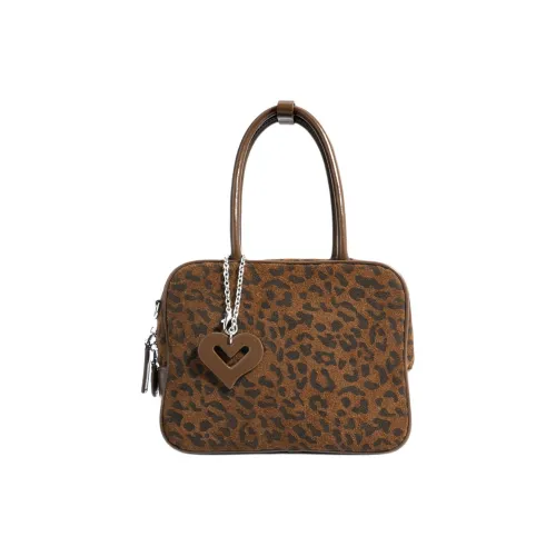 COURONNE Матовая сумка через плечо из коровьей кожи женская сумка с принтом леопарда цвет кофе