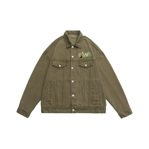 QDML Армейский зеленый Унисекс Джинсовые куртки