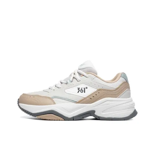 361° Штаны Устойчивые к истиранию Низкий Топ Толстая подошва Кроссовки Женские Бежево-коричневый