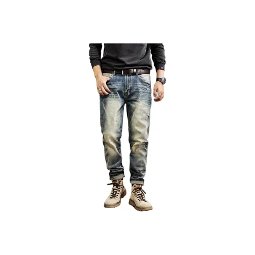 ZENGZHI Джинсы Облегающий крой Прямой крой Унисекс