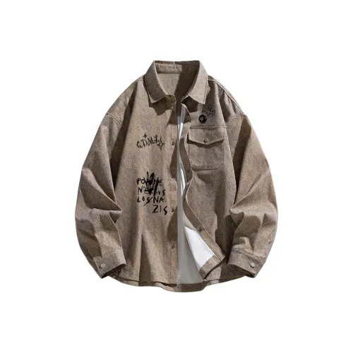 QDML Коричневый Унисекс Джинсовые куртки