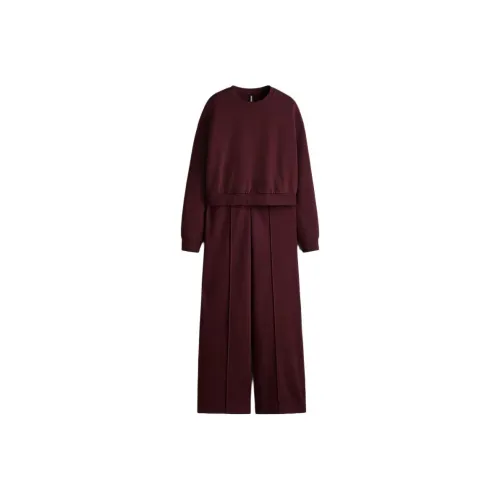 H M Бургунди Наборы одежды Женские Спортивные костюмы с толстовками