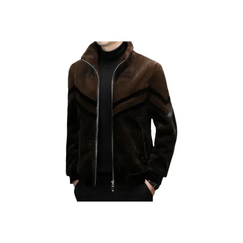 DKRVT Коричневый [Упаковка] Мужская меховая одежда