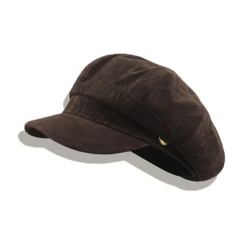 YOUWEI Замша Fashion Versatile Newsboy PAINTER Берет Бархат Кожа Восьмиугольная кепка Женские