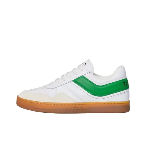 CELINE Низкие кроссовки для скейтбординга Женские Белые Зеленые