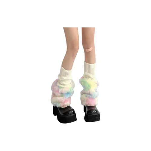 MILING Многоцветные пушистые женские носки MID до икры