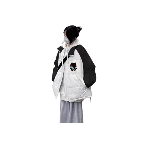 STYUW Черный Белый Женский Пуховик