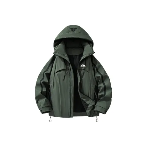 UPZCY Армейский зеленый Унисекс Пуховики