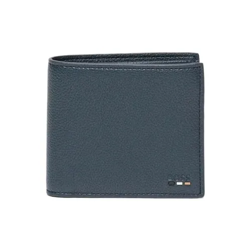 Hugo Boss Полиуретан Кошелек Мужской Серый Синий