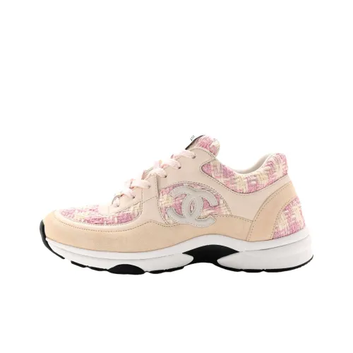 CHANEL Низкий топ Повседневная обувь Женская Розовый Бежевый