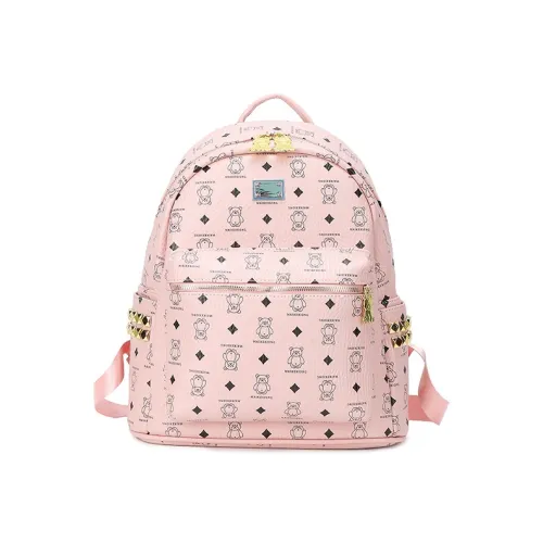 Tezimyt ПУ (полиуретан) Рюкзак Стандартный Экрю Черный Розовый Желтый