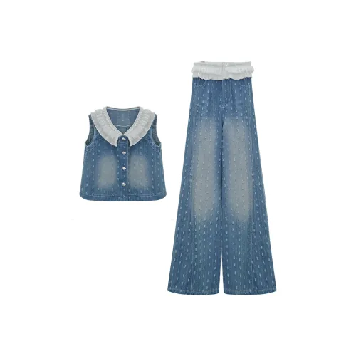 DITB Синий Женские Повседневные Костюмы