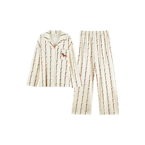 Q'NIANMA Осенний и Зимний Комплект Пижам для Женщин