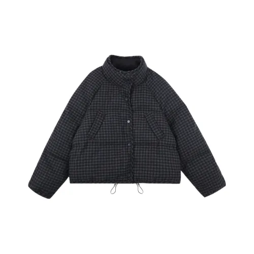 JOPPTI Синий Клетка Женская Пуховая Куртка