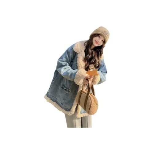 AHRTB Джинсовый синий Женские пуховики