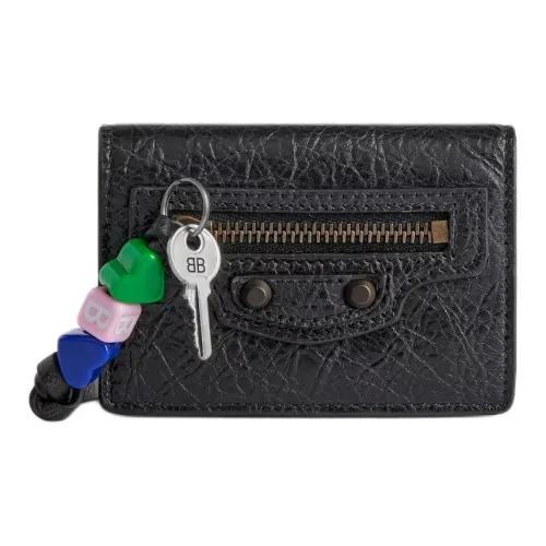 Balenciaga Le City Lambskin Wallet Mini Women's Black